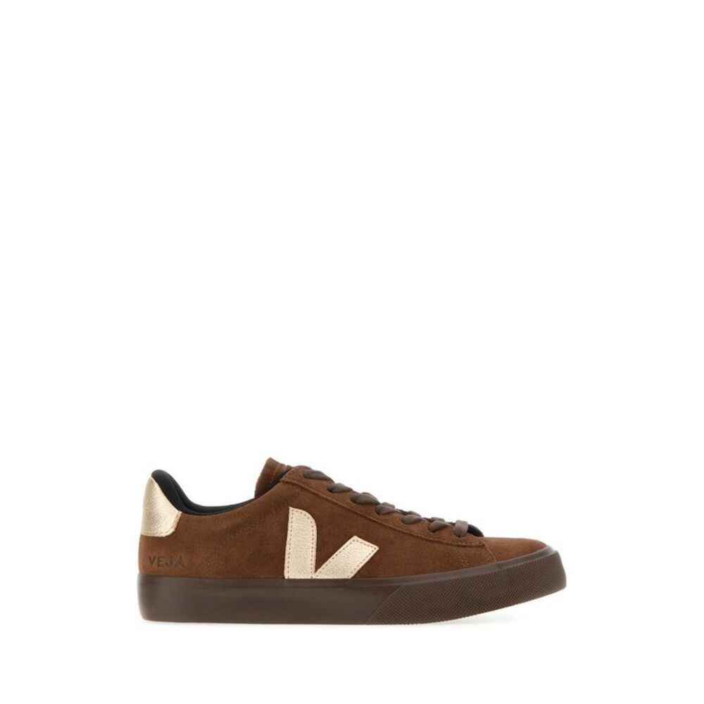 Veja Women Chocolate Suede Campo Sneakers